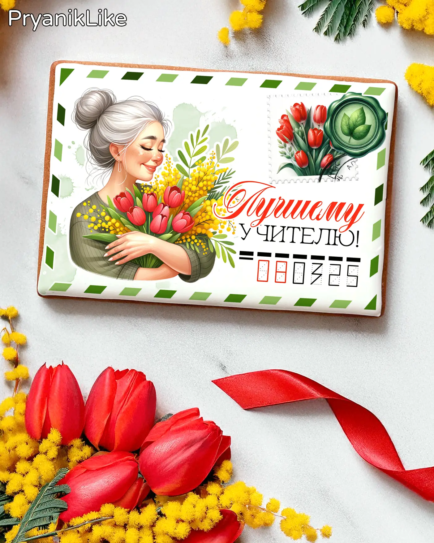 NEW Пряник Письмо учителю (10-15 см.)